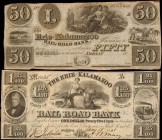 Michigan

Lot of (7) Adrian & Toledo, Michigan. Erie and Kalamazoo Rail Road Bank/Company. 18xx & 1841. 25 Cents to 50 Dollars. Fine to Very Fine.
...