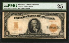 Gold Certificates

Fr. 1171. 1907 $10 Gold Certificate. PMG Very Fine 25.

A Very Fine example of this popular large size Gold Certificate.

Est...