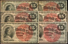 Fourth Issue

Lot of (6) Fr. 1269 & 1271. 15 Cents. Fourth Issue. Very Fine to Extremely Fine.

A grouping of six 15 Cent Fractionals. Grades rang...