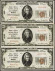 Michigan

Jackson, Michigan. $20 1929 Ty. 1. Fr. 1802-1. The Peoples NB. Charter #1533. About Uncirculated. Consecutive.

A consecutive trio of $2...