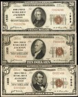 Michigan

Lot of (3) Jackson, Michigan. $5, $10 & $20 1929 Ty. 1. Fr. 1800-1, 1801-1 & 1802-1. The Peoples NB. Charter #1533. Very Fine.

A trio o...