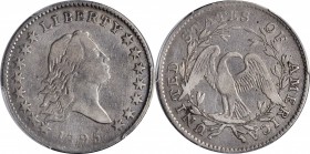 Flowing Hair Half Dollar

1795 Flowing Hair Half Dollar. O-117, T-3. Rarity-4. Two Leaves. VF-25 (PCGS).

Overton-117 is one of the more frequentl...