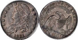 Capped Bust Half Dollar

1831 Capped Bust Half Dollar. O-103. Rarity-1. AU-53 (PCGS). CAC.

Warmly and originally patinated over surfaces that ret...