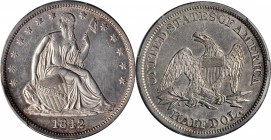 Liberty Seated Half Dollar

1842 Liberty Seated Half Dollar. WB-11. Rarity-3. Medium Date. Repunched Date. AU-55 (PCGS).

PCGS# 6239. NGC ID: 24GU...