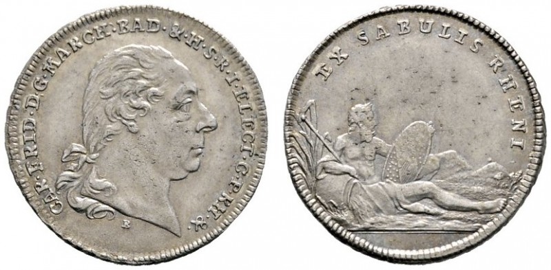 Baden-Durlach
Karl Friedrich 1746-1811
Silber-PROBE vom Rheingolddukat o.J. (1...