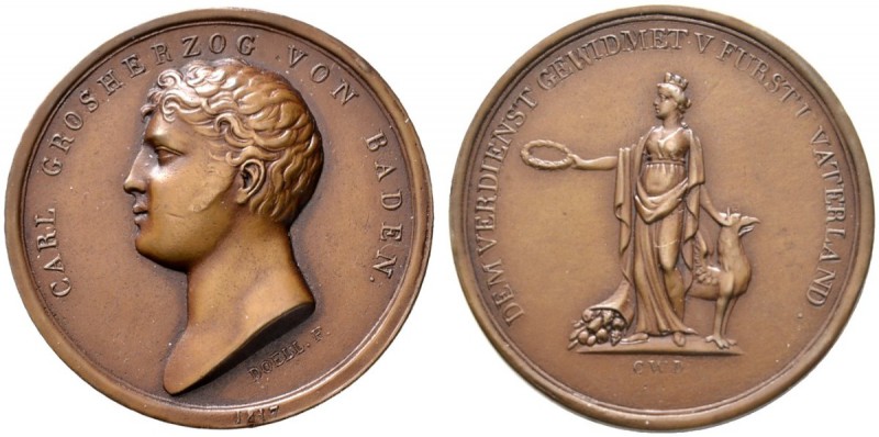 Baden-Durlach
Karl Ludwig Friedrich 1811-1818
Bronzene Zivilverdienstmedaille ...