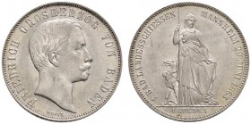 Baden-Durlach
Friedrich I. 1852-1907
Gulden 1863. 1. Badisches Landesschießen in Mannheim. AKS 136, J. 78.
fast Stempelglanz