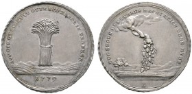 Brandenburg-Ansbach
Alexander 1757-1791
Silbermedaille (1/2 Schautaler) 1779 von Götzinger, auf die gute Ernte in Franken nach den verheerenden Miss...