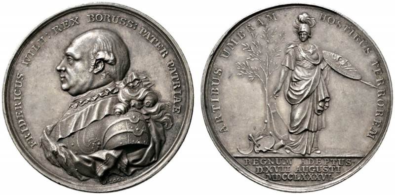 Brandenburg-Preußen
Friedrich Wilhelm II. 1786-1797
Silbermedaille 1786 von D....