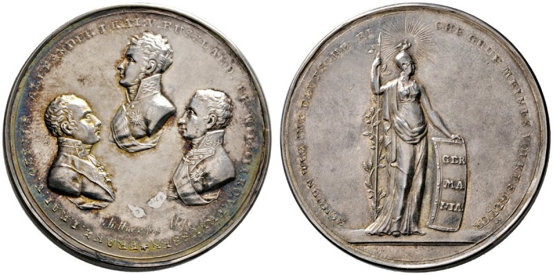 Brandenburg-Preußen
Friedrich Wilhelm II. 1786-1797
Silberne Steckmedaille o.J...