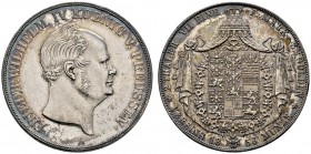 Brandenburg-Preußen
Friedrich Wilhelm IV. 1840-1861
Doppelter Vereinstaler 1856 A. AKS 70, J. 82, Thun 259, Kahnt 383.
feine Patina, leichte Randfe...
