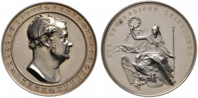 Brandenburg-Preußen
Friedrich Wilhelm IV. 1840-1861
Silberne Prämienmedaille o.J. (1850) unsigniert. Staatspreismedaille für gewerbliche Leistungen....
