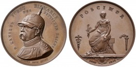 Brandenburg-Preußen
Wilhelm I. 1861-1888
Bronzemedaille 1871 von H. Bovy, auf den Deutsch-Französischen Krieg von 1870/71. Behelmtes Brustbild des R...