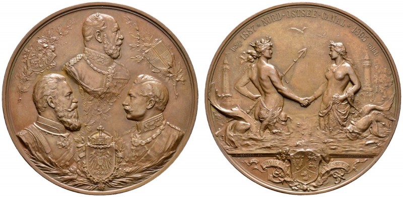 Brandenburg-Preußen
Wilhelm II. 1888-1918
Bronzemedaille 1895 von O. Schultz, ...
