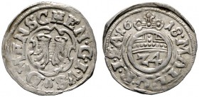 Braunschweig-Wolfenbüttel
Friedrich Ulrich 1613-1634
Kipper-Groschen zu 1/24 Taler 1618 -unbestimmte Münzstätte-. Mit Hoayer Bärentatzen-Schild und ...