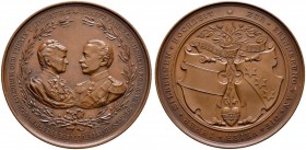 Crailsheim, Freiherrschaft
Krafft von Crailsheim 1841-1926
Große Bronzemedaille 1890 von M. Gube, auf seine Silberne Hochzeit mit Louise geb. Freiin...