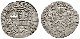 Friedberg, Reichsburg
Conrad Löw zu Steinfurt 1617-1632
Groschen 1618. Mit Titulatur Kaiser Matthias. Eichelmann 43, Lejeune 31.
fast vorzüglich