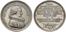 Hamburg, Stadt
Silbermedaille 1823 von Voigt, auf das 50-jährige Amtsjubiläum des Pastors Rudolph Gerhard Behrmann. Dessen Brustbild im Talar mit bre...