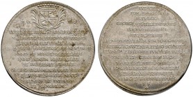 Nürnberg, Stadt
Silbermedaille 1700 mit Münzmeisterzeichen G.F. Nürnberger, auf das Gericht des Stammgutes Furtenbach in Reichenschwand. Zwischen zwe...