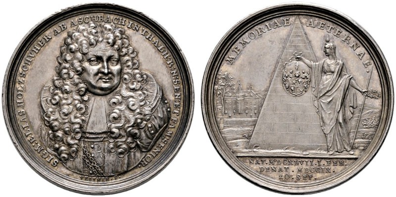 Nürnberg, Stadt
Silbermedaille 1709 von A. Vestner, auf den Tod des Nürnberger ...