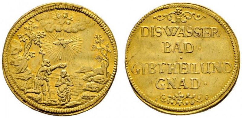 Nürnberg, Stadt
Goldmedaille im Gewicht eines Dukaten o.J. (um 1730) unsigniert...