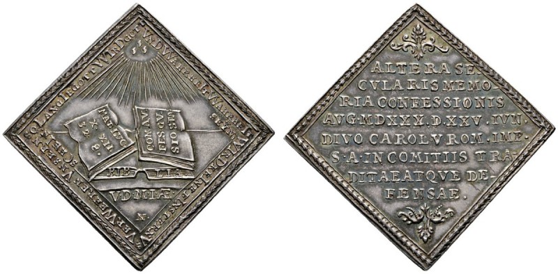Nürnberg, Stadt
Silberne Medaillenklippe 1730 von P.G. Nürnberger, auf den glei...