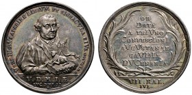 Nürnberg, Stadt
Silbermedaille 1730 von A. Vestner, auf den gleichen Anlass. Brustbild Luthers nach halbrechts. Er hält in seiner Rechten die Bibel, ...