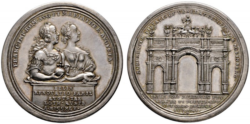 Nürnberg, Stadt
Silbermedaille 1745 von P.P. Werner und A. Vestner, auf die Kai...