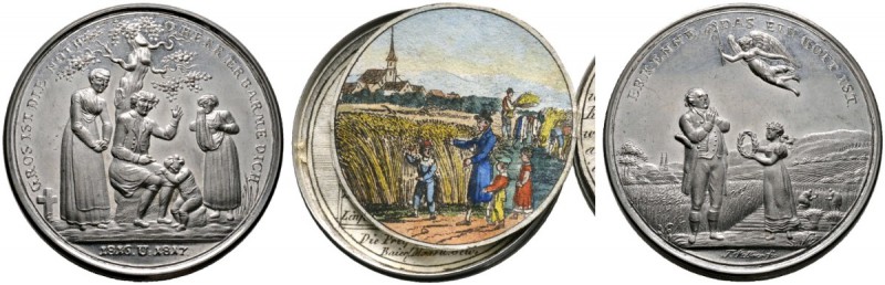 Nürnberg, Stadt
Steckmedaille in Zinn 1817 von Th. Stettner, auf die Hungersnot...