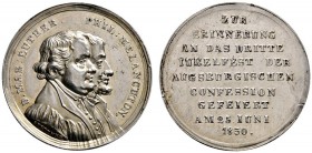 Nürnberg, Stadt
Silbermedaille 1830 von Th. Stettner, auf die 300-Jahrfeier der Augsburger Konfession. Die Büsten Luthers und Melanchthons nach recht...