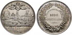 Nürnberg, Stadt
Versilberte Bronzemedaille 1890 von L.Chr. Lauer, auf die Landwirtschaftliche Ausstellung zu Nürnberg. Stempelgleich wie vorher / Sch...