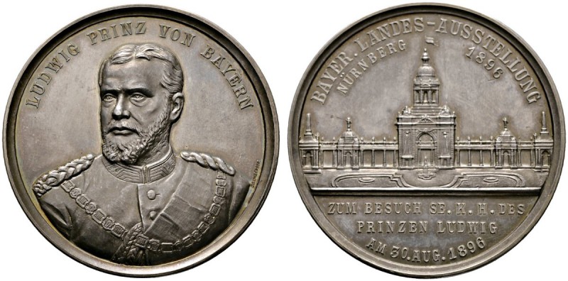 Nürnberg, Stadt
Silbermedaille 1896 von C. Balmberger, auf den Besuch von Ludwi...