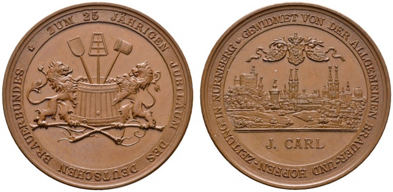 Nürnberg, Stadt
Bronzemedaille 1896 von L. Chr. Lauer, auf das 25-jährige Jubil...