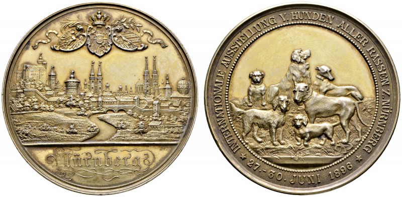 Nürnberg, Stadt
Silber-vergoldete Prämienmedaille 1896 von Lauer, der Internati...