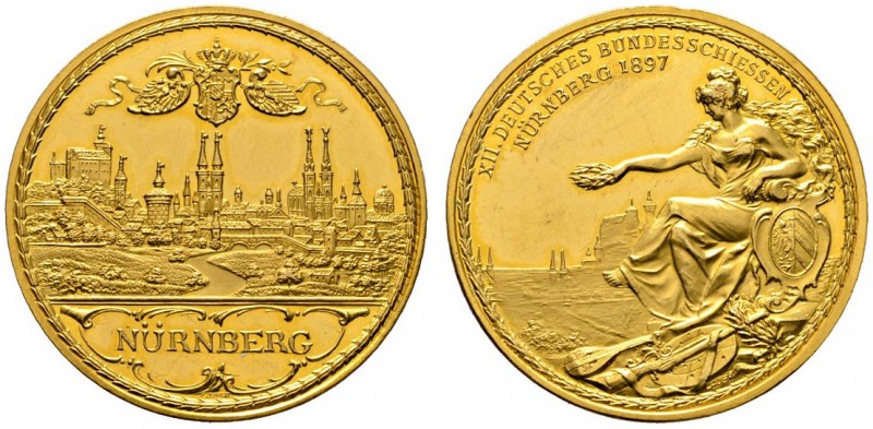 Nürnberg, Stadt
Goldene Prämienmedaille 1897 von Lauer, des 12. Deutschen Bunde...