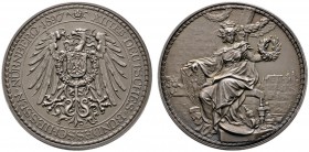 Nürnberg, Stadt
Mattierte Silbermedaille 1897 von Lauer, auf den gleichen Anlass. Stempelgleich wie vorher / Auf Mauerwerk sitzende Noris mit dem zwe...