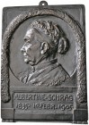 Nürnberg, Stadt
Einseitige, tragbare Bronzeplakette 1905 unsigniert, auf den 70. Geburtstag der Albertine Schrag. Mit einer Girlande umlegtes Medaill...