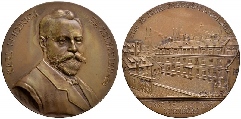 Nürnberg, Stadt
Bronzemedaille 1905 von Lauer, auf das 25-jährige Firmenjubiläu...