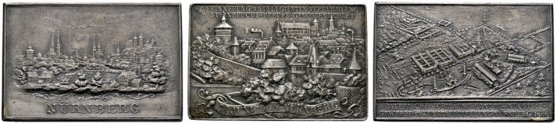 Nürnberg, Stadt
Zwei rechteckige Plaketten 1906 von Lauer, auf die bayerische J...