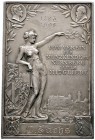 Nürnberg, Stadt
Einseitige, mattierte Silberplakette o.J. (1908) von Lauer. Ehrenplakette vom Verein für Münzkunde Nürnberg für 25-jährige Mitgliedsc...