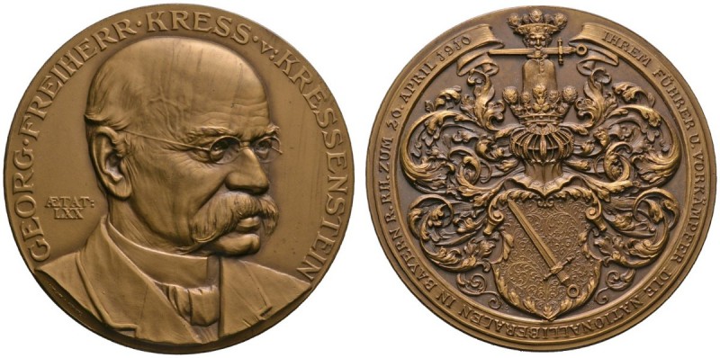 Nürnberg, Stadt
Bronzemedaille 1910 von A. Hummel, auf den 70. Geburtstag des F...