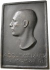 Nürnberg, Stadt
Einseitige Bronzegußplakette 1913 von Fritz Zadow, auf den Rechtsanwalt Adolf Meixner (1880-1914). Dessen Büste nach links, darunter ...