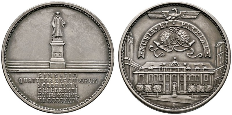 Nürnberg, Stadt
Mattierte Silbermedaille 1926 von Lauer, auf den gleichen Anlas...