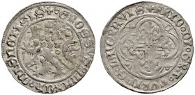 Sachsen-Meißen
Friedrich IV. der Streibare 1381-1428. Fürstengroschen o.J. (1400-1404) -Freiberg-. Mehner 5/18, Krug zu 584ff. 2,64 g
fast prägefris...