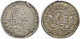 Sachsen-Albertinische Linie
Friedrich August I. ("August der Starke") 1694-1733
1/3 Taler 1697 -Leipzig-. Kahnt 137, Slg. Mers. 1599, Kohl 372.
sel...
