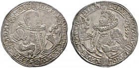 Sachsen-Alt-Weimar
Friedrich Wilhelm und Johann 1573-1603. Taler 1597 -Saalfeld-. Koppe 92, Slg. Mers. 3757, Schnee 250, Dav. 9777.
fein ausgeprägte...