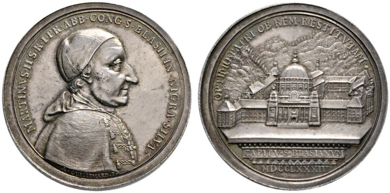 St. Blasien, Abtei
Martin II. Gebert 1764-1793
Silbermedaille 1783 von A. Guil...