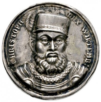 Württemberg
Christoph 1550-1568
Einseitige, hohl geprägte Silbermedaille o.J. ...