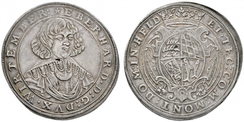 Württemberg
Eberhard III. 1633-1674
Taler 1640. Ähnlich wie vorher, jedoch die...