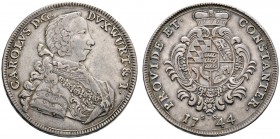 Württemberg
Karl Eugen 1744-1793
Taler 1744. Ein weiteres Exemplar. KR 261, Ebner 6, Dav. 2857A.
selten, feine Patina, sehr schön/sehr schön-vorzüg...